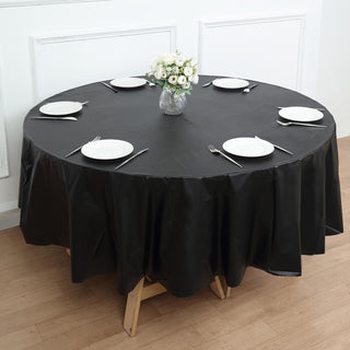 Enhance Your Event with a Black PVC Round Tablecloth
