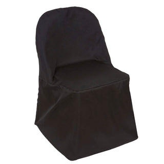Upgrade Your Event Seating with Black Polyester Folding Flat Chair Covers Upgrade Your Event Seating with Black Polyester Folding Flat Chair Covers