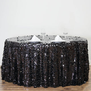 Add a Touch of Elegance with the Black Sequin Tablecloth