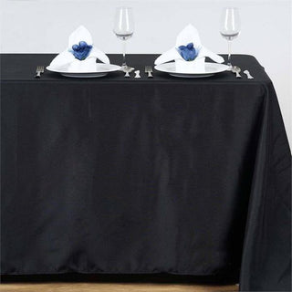 Add Elegance to Your Event with the Black Seamless Polyester Tablecloth