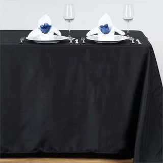 Add Elegance to Your Event with the Black Polyester Tablecloth Add Elegance to Your Event with the Black Polyester Tablecloth