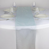 14inch x 108inch Light Blue Organza Runner For Table Top Wedding Catering Party Decoration#whtbkgd