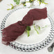 5 Pack | Burgundy Gauze Cheesecloth Boho Dinner Napkins | 24x19Inch