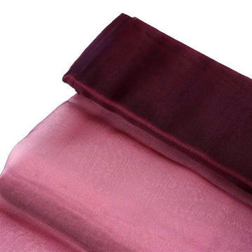 54"x10yd | Burgundy Solid Sheer Chiffon Fabric Bolt, DIY Voile Drapery Fabric