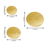Set of 18 | 6inch, 8inch,10inch Metallic Gold Scalloped Edge Round Cake Boards