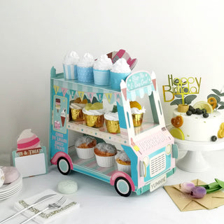 Elevate Your Event Decor with the Ice Cream Truck Cardboard Cupcake Dessert Stand Tower