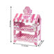 18Inch 2-Tier Sweet Shop Cardboard Cupcake Dessert Stand, Lollipop Holder, Disposable Candy Cart