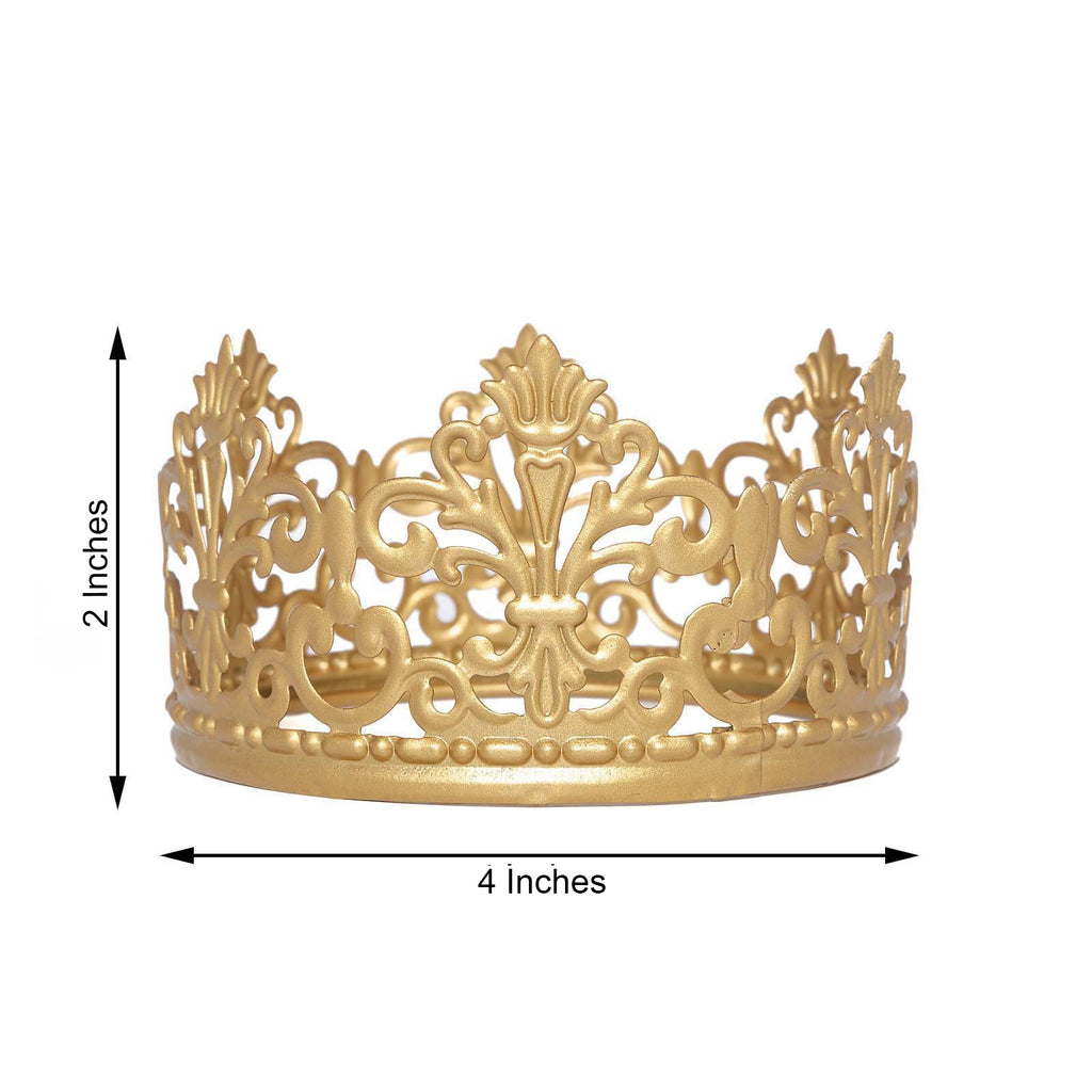 2 Rose Gold Metal Princess Crown Cake Topper Wedding Cake Decor