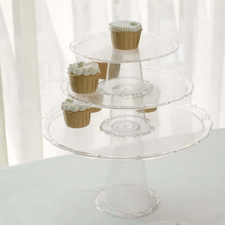 Clear Plastic Round Pedestal Cake Stands - Versatile and Convenient Clear Plastic Round Pedestal Cake Stands - Versatile and Convenient