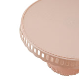 4 Pack | 13inch Blush / Rose Gold Round Footed Reusable Plastic Pedestal Cake Stands#whtbkgd