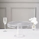 4 Pack | 13inch Clear Round Footed Reusable Plastic Pedestal Cake Stands