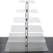 20inch Heavy Duty Acrylic Square 6-Tier Cake Stand, Dessert Display Cupcake Holder