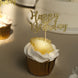 24 Pack | Glitter Gold Happy Birthday Cupcake Toppers, Cake Picks