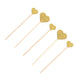 24 Pack | Gold Glitter Heart Shaped Cupcake Toppers, Party Cake Picks#whtbkgd