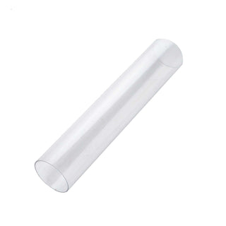 Clear acrylic tube for various applications, perfect for storage or display.