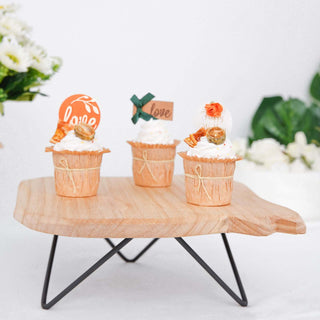 12" Square Natural Wood Slice Cake Cupcake Stand 12" Square Natural Wood Slice Cake Cupcake Stand