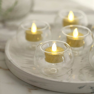 Unleash Your Creativity with Crystal Clear Glass Globe Tealight Votive Candle Holders