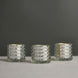 6 Pack | 3inch Studded Silver Mercury Glass Candle Holders, Votive Tealight Holders
