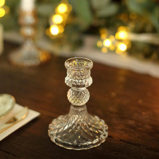 Versatile and Stylish Crystal Pillar Votive Candle Stands