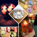 12 Pack | 1inch Gold Mini Rose Flower Floating Candles Wedding Vase Fillers
