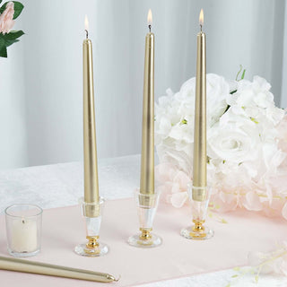 Elevate Your Event Decor with Metallic Gold Taper Candles Elevate Your Event Decor with Metallic Gold Taper Candles