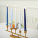 12 Pack | 10inch Mixed Blue Premium Wax Taper Candles, Unscented Candles