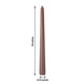 12 Pack | 10inch Mocha Brown Premium Wax Taper Candles, Unscented Candles
