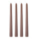 12 Pack | 10inch Mocha Brown Premium Wax Taper Candles, Unscented Candles#whtbkgd