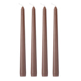 12 Pack | 10inch Mocha Brown Premium Wax Taper Candles, Unscented Candles#whtbkgd