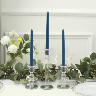 Elegant Navy Blue Taper Candles for Stunning Event Decor