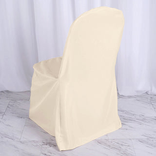 Make Your Occasion Unforgettable with our Beige Polyester Banquet Chair Cover