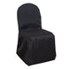 Black Polyester Banquet Chair Cover, Reusable Stain Resistant Chair Cover#whtbkgd