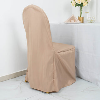 Unforgettable Occasions with the Nude Polyester Banquet Chair Cover