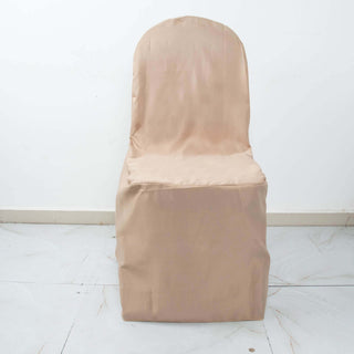 Elevate Your Event with the Nude Polyester Banquet Chair Cover Elevate Your Event with the Nude Polyester Banquet Chair Cover