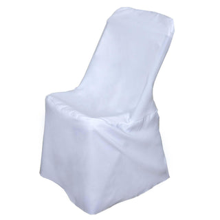 Enhance Your Décor with White Polyester Lifetime Folding Chair Covers