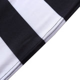 Black and White 2inch Striped Spandex Stretch Fitted Folding Chair Cover