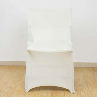 Ivory Stretch Spandex Lifetime Folding Chair Cover Ivory Stretch Spandex Lifetime Folding Chair Cover