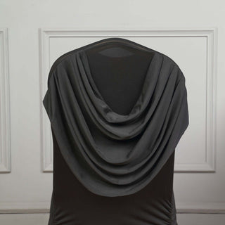 Enhance Your Event Decor with the Black Ruched Swag Back Spandex Chair Cover Enhance Your Event Decor with the Black Ruched Swag Back Spandex Chair Cover