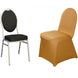 Gold Spandex Stretch Fitted Banquet Chair Cover - 160 GSM
