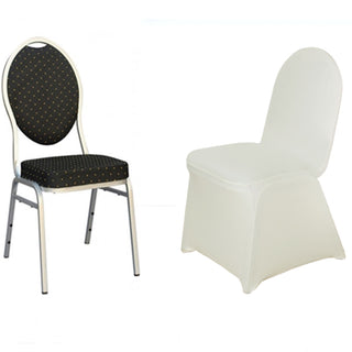 Durable and Easy-to-Maintain Ivory Spandex Chair Covers