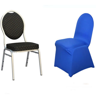 Create a Stunning Ambiance with the Royal Blue Spandex Stretch Fitted Banquet Chair Cover Create a Stunning Ambiance with the Royal Blue Spandex Stretch Fitted Banquet Chair Cover