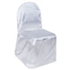 White Glossy Satin Banquet Chair Covers, Reusable Elegant Chair Covers#whtbkgd