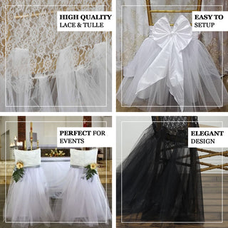 Create a Magical Atmosphere with the White Spandex Chair Tutu Cover Skirt