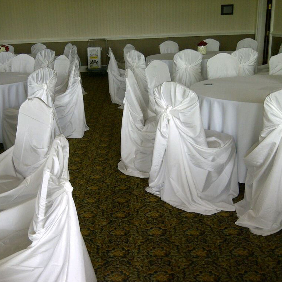 White Polyester Universal Chair Cover, Folding, Dining, Banquet and Standard Size Chair Cover