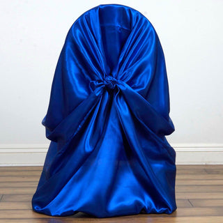 Elevate Your Events with the Royal Blue Universal Satin Chair Cover Elevate Your Events with the Royal Blue Universal Satin Chair Cover