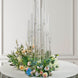 47inch Clear 10 Arm Crystal Cluster Round Taper Candelabra, Candle Holder, Candles Mirror Base