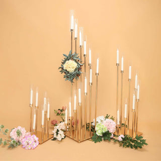 Enhance Your Space with the 57" Gold 12 Arm Cluster Taper Candle Holder Enhance Your Space with the 57" Gold 12 Arm Cluster Taper Candle Holder