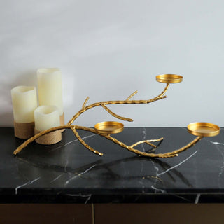 Glamorous Gold Metal Twig Branch Candle Holder Stand Glamorous Gold Metal Twig Branch Candle Holder Stand