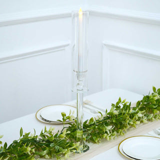 Stylish and Versatile Clear Crystal Glass Candle Holders