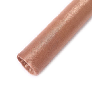 Transform Your Event with the 12"x10yd Dusty Rose Sheer Chiffon Fabric Bolt